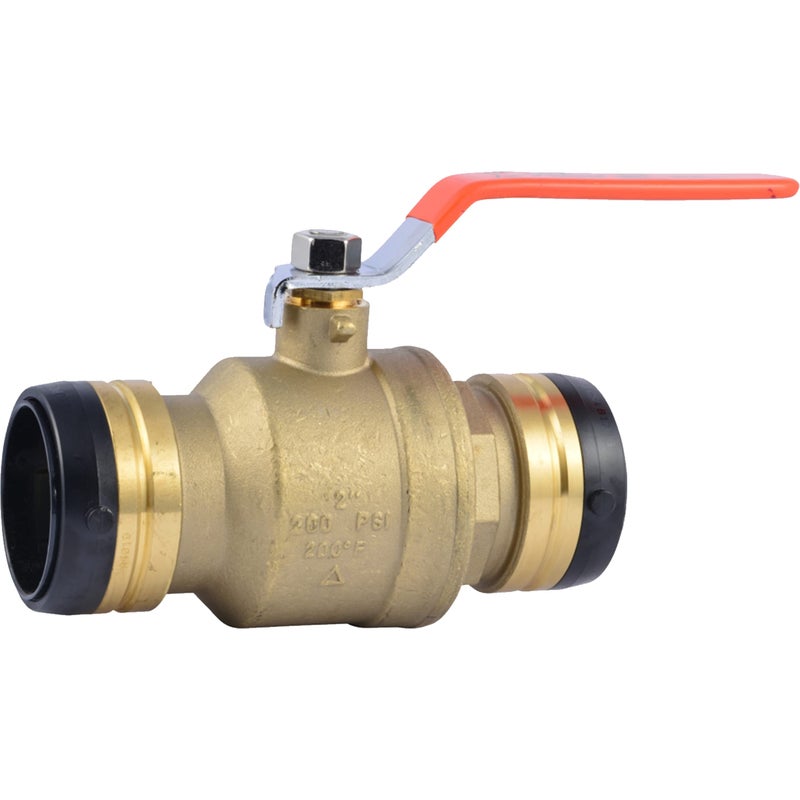 SharkBite 2 Inch Ball Valve, Push to Connect Brass Plumbing Fitting, PEX, Copper, CPVC, PE-RT and HDPE Pipe, UXLBV54 - Image 1